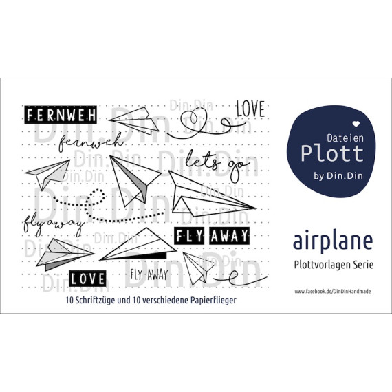 Plotterdatei - Airplane – Papierflieger